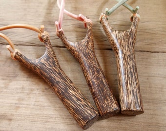 Palm Wood Slingshot - Catapult - Wooden Slingshot - Sling Shot - Wooden Toy - Wood Toy - Target Shooting - Old Fashioned Toy - Boys Toys