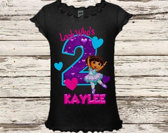 Dora Birthday Shirt - Dora Ballerina Birthday Shirt