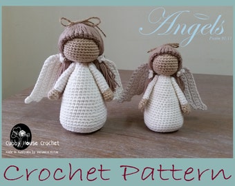 Angel Crochet Pattern 4 PDF 's English, Swedish, Dutch, German. Cubby House Crochet by Veronica McRae