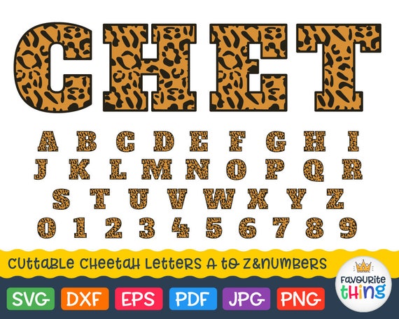 Download Cheetah Monogram Font Svg Cheetah Pattern Letter Svg Animal