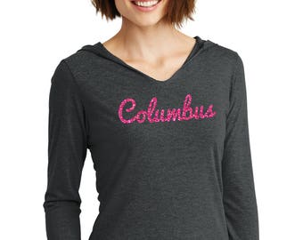Columbus Tri Long Sleeve Hoodie, Columbus Long Sleeve Hoodie, Columbus Long Sleeve, Long Sleeve Hoodie, Columbus Hoodie, Columbus Ohio
