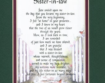 Sisters poem | Etsy