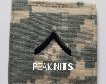 US Army ACU Military Private (PV2 E-2) Rank Patch