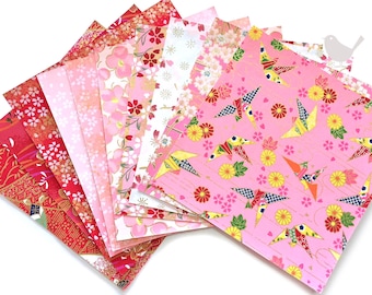 Scrap Pack - Japanese rice and origami paper ephemera, paper with beautiful golden print 7