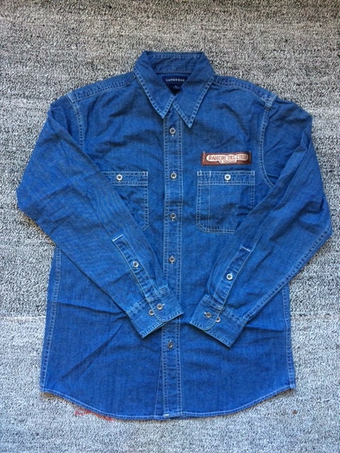 Ronald and Nancy Reagan Ranch Denim Shirt Small Ranch Del