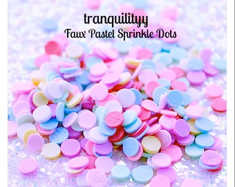 Pastel Sprinkles, SLIME Faux Sprinkles Dots , Pastel Sprinkles Dots, Decoden Candy , Polymer Sprinkles, By: Tranquilityy