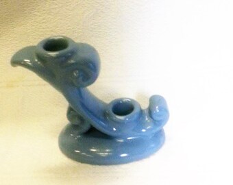 Vintage Abingdon Pottery USA 2 Candle Holder From the 1940's Collectible Wedding Decor, Shabby, Chic