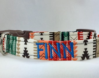 Dog Collar Personalized- Southwest Tribal