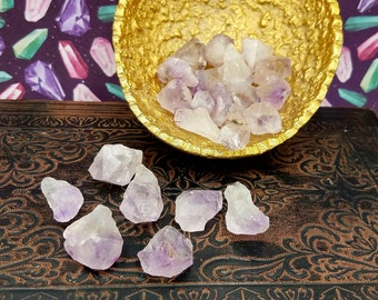 6pc Small Rough Amethyst Crystal Points