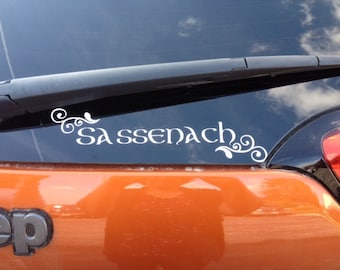 Outlander Decal "Sassenach", Sassenach car decal