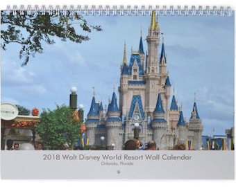 2018 Walt Disney World Resort Wall Calendar - Magic Kingdom - EPCOT Center - Hollywood Studios -Animal Kingdom - Orlando Florida