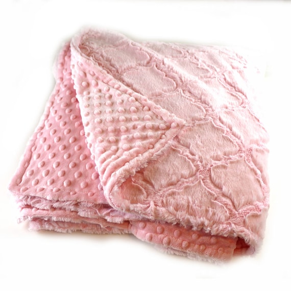 Adult Minky Blanket Personalized Blanket, Pink Throw, Twin Blanket Blanket, Soft Blanket, Geometric Blanket, Throw Blanket, Gift for Her
