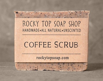 Coffee Scrub, Coffee Soap, Mens Soap, Hand Scrub, Exfoliating Scrub, Kitchen Soap, Natural Soap, Handmade Soap, Unscented Soap, Vegan Soap