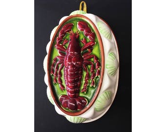 Vintage 70's Lobster Ceramic Kitchen Art