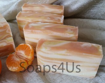 Orange & Tangerine Handmade soap. Orange Cold process Soap. Great idea for gift! Gift for her. Gift for him.