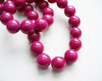 Jade Beads Round Mulberry 10MM