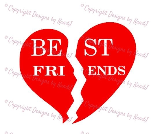 Free Free 247 Best Friends Broken Heart Svg SVG PNG EPS DXF File