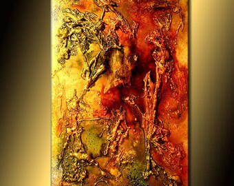 Abstract Painting, Canvas Art Painting, Original Modern Art, Texture Art, Metallic, Abstract Art, Contemporary Painting By Henry Parsinia