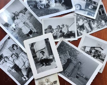 Assortment of 10 Vintage Found Black and White Photographs