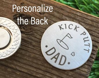 Kick Putt Dad Golf Ball Marker Dad Gift Golf Marker For Daddy Golf Ball Marker Engraved Golf Gift Idea Dad Golf Marker Father's Day Gift