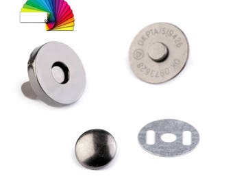 2 Round Magnetic Snaps Ø18 mm
