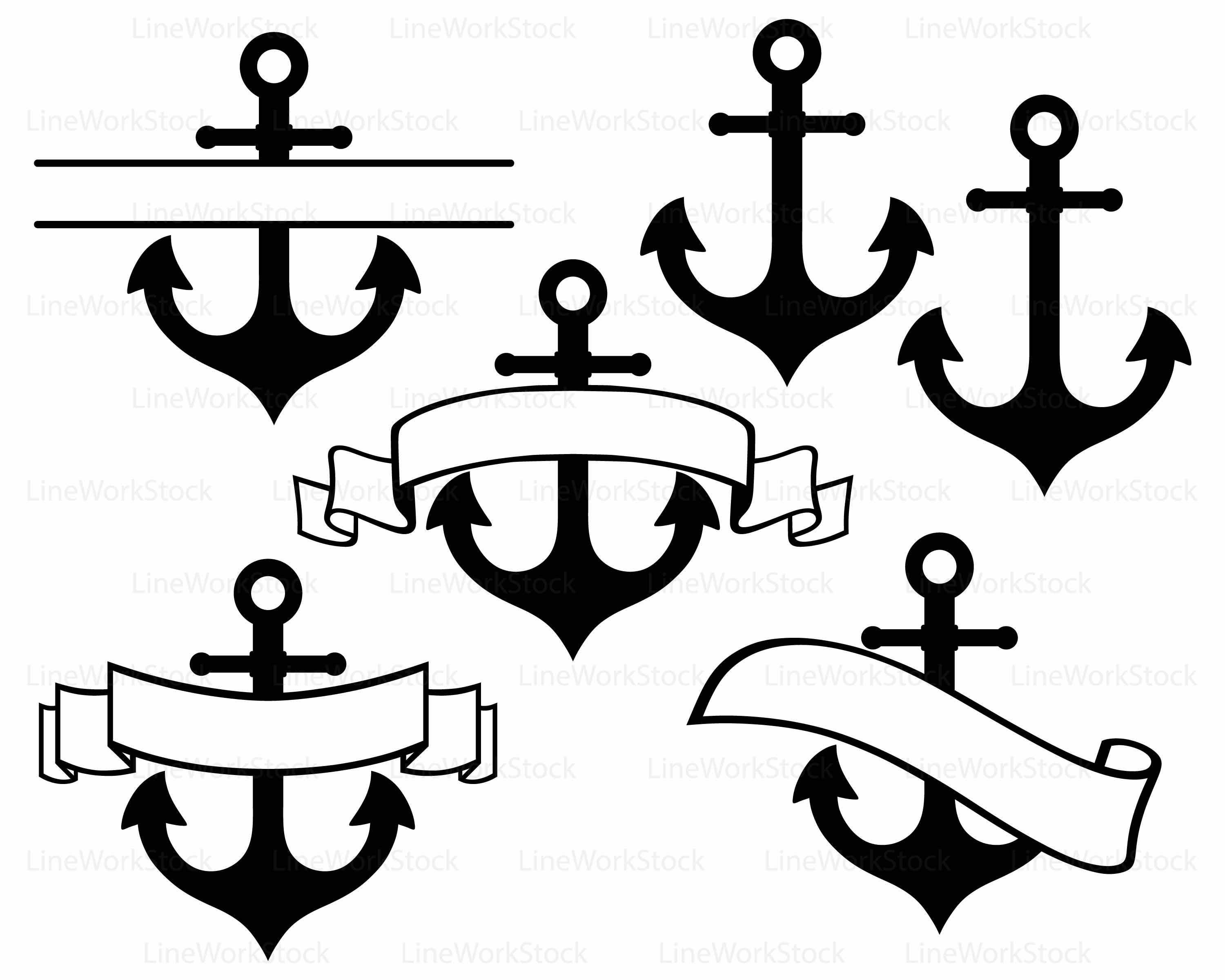 calligraphy paper crafts love silhouette svg/anchor clipart/anchor svg/anchor Anchor