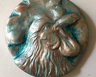 Handmade clay rooster jewelry craft supplies handmade cabochon faces polymer