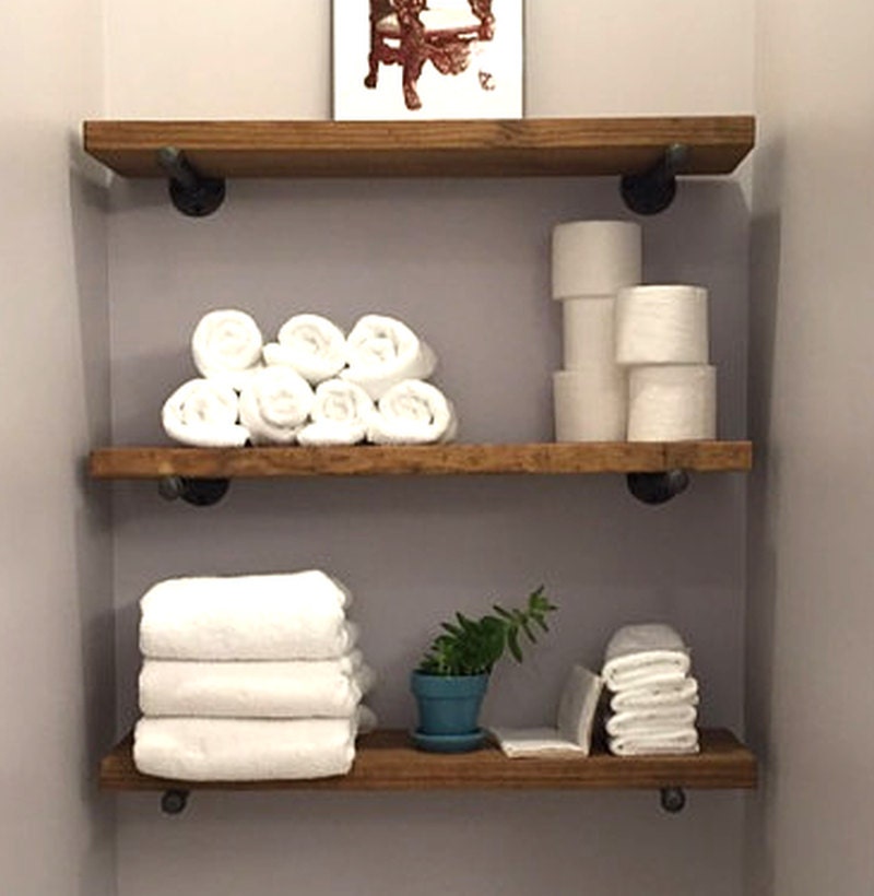 8 Depth Industrial Floating Shelf Rustic Wall Shelves 8 Depth Industrial Floating Shelf Rustic Wall Shelves