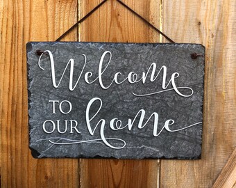 Outdoor welcome sign | Etsy