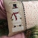 Snowman Cross Stitch Pattern PDF Download Country Primitive Snow Hearts Winter