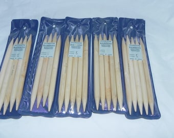Bamboo Double Pointed Knitting Needles Plymouth US 17 - 8" Length