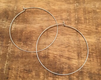 Silver Ultra Thin Hoop Earrings | hoop earrings, thin hoop earrings, hoops