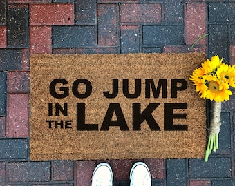 Lake Doormat / Funny Doormat / Lake House Decor / Custom Doormat / Cute Welcome Mat / Outdoor Rug / Housewarming Gift / Spring Decor