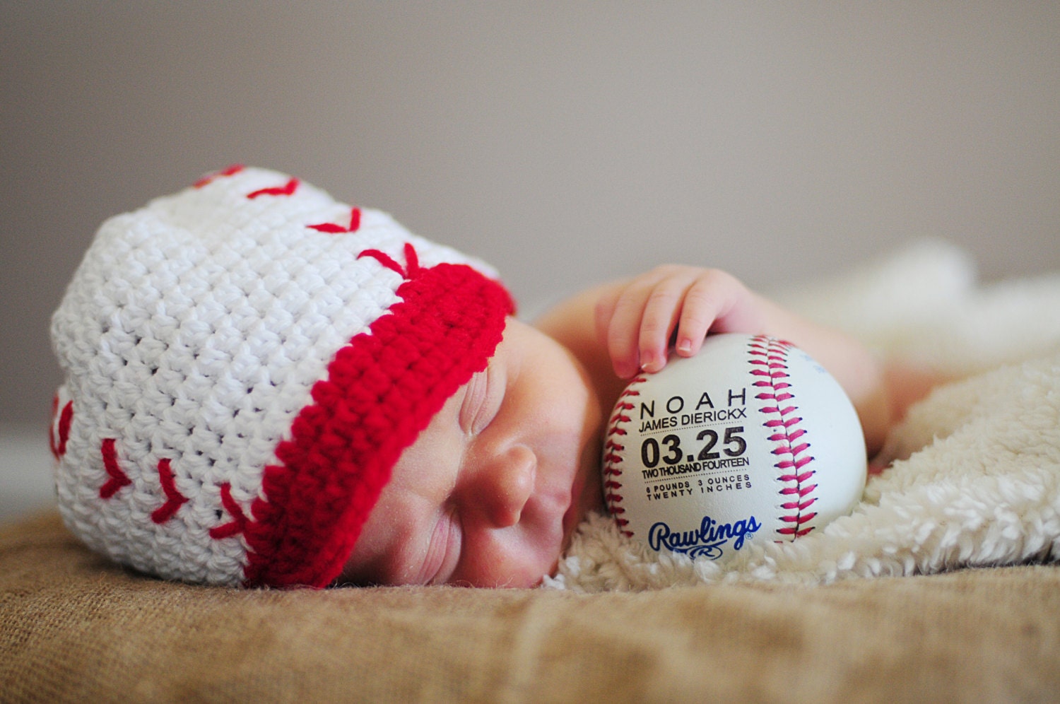 Personalized Baseball Birth Announcement Baby Boys Gift