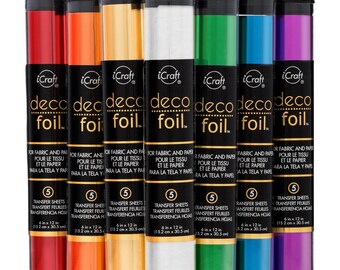 Choice of Foil Transfer Sheets for fabric and paper - Deco Foil