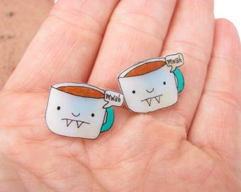 Coffee Vampire Earrings
