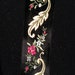 Vintage French Black Floral Inch Wide Ribbon from the 1930s