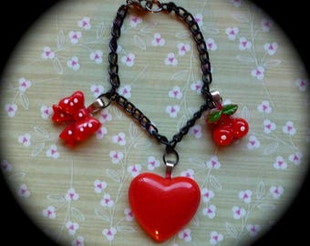 Red charm bracelet