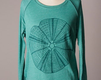 women's pullover sweatshirt, women's sweatshirt, sea urchin, ocean inspired