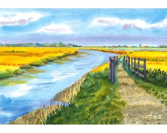 Snape Maltings Landscape Limited Edition Giclee Print