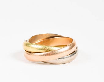 Cartier 18K White Rose Yellow Gold 'Trinity de Cartier'