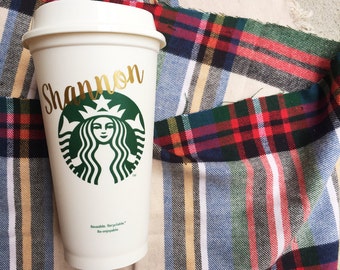 Starbucks Tumbler, Personalized Starbucks Cup, Gift for Bridesmaid, Christmas Mug, Wedding or Birthday, Teacher Christmas Gift, Holiday Mug
