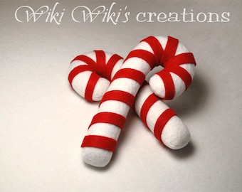 Felt Plush Candy Canes - Pack of 2