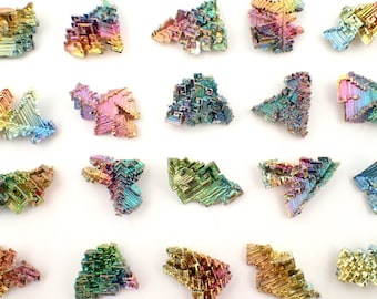 ONE Bismuth lab grown crystal - choose size / 13-33mm - rainbow stones element metal stone