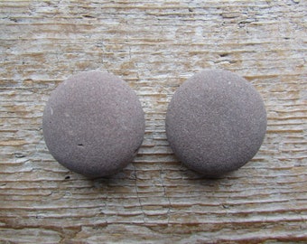 Natural Stone Cabinet Knobs PLUM BROWN Round Natural Beach Stone Cabinet Knobs
