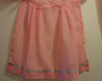 Pink Sheer Organza Apron from the Mid-Century