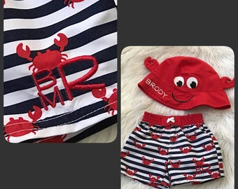 Baby Boy Swim Trunks, Baby Boy Swim, Monogrammed Baby Swimsuit, Boy Shower Gift,