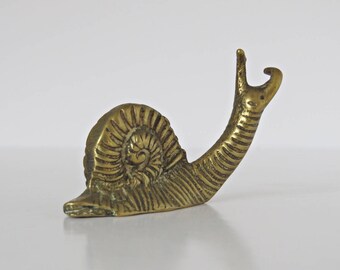 Vintage Brass Snail - Brass Snail Figurine