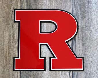 Rutgers University laser cut 3 layered acrylic wall hanging sign