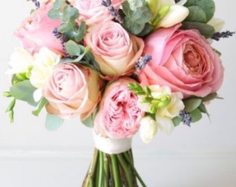 Spring rose bridal bouquet